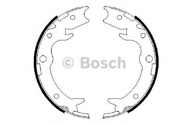 BOSCH 0986487686 Комплект гальмівних колодок, стоянкова гальмівна система