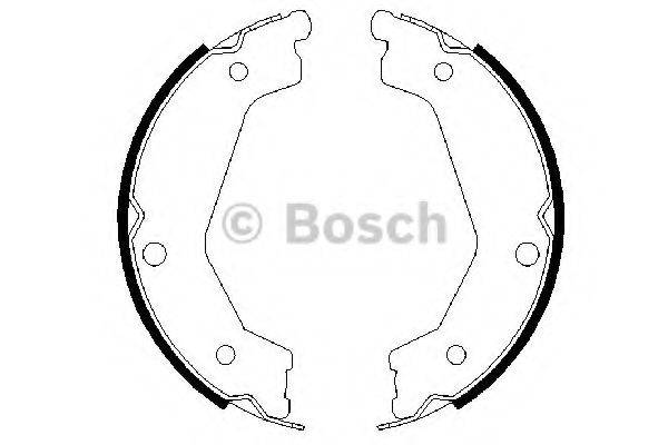 BOSCH 0986487708 Комплект гальмівних колодок, стоянкова гальмівна система