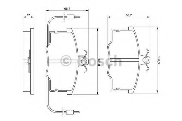 BOSCH 0986490930 Комплект гальмівних колодок, дискове гальмо