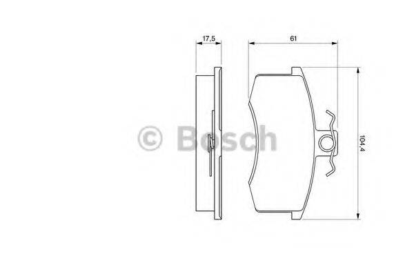 BOSCH 0986491700 Комплект гальмівних колодок, дискове гальмо