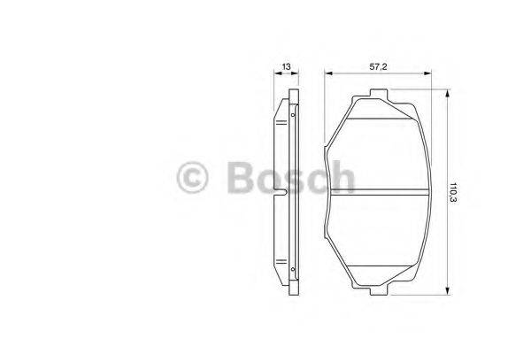 BOSCH 0986494080 Комплект гальмівних колодок, дискове гальмо