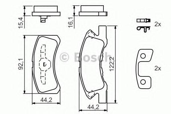 BOSCH 0986494134 Комплект гальмівних колодок, дискове гальмо