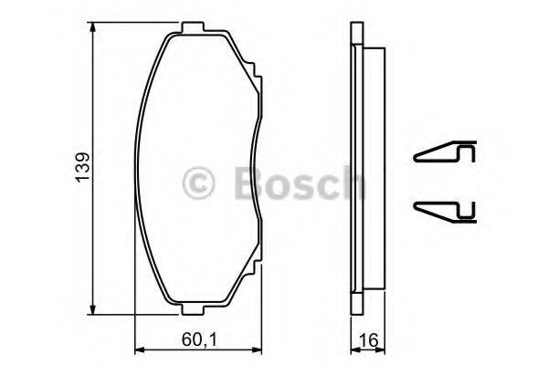 BOSCH 0986494204 Комплект гальмівних колодок, дискове гальмо