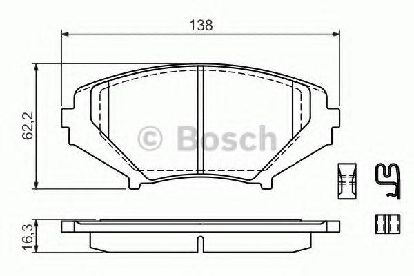 BOSCH 0986494220 Комплект гальмівних колодок, дискове гальмо