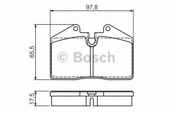 BOSCH 0986494267 Комплект гальмівних колодок, дискове гальмо