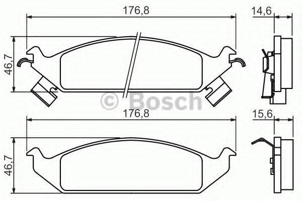 BOSCH 0986494313 Комплект гальмівних колодок, дискове гальмо