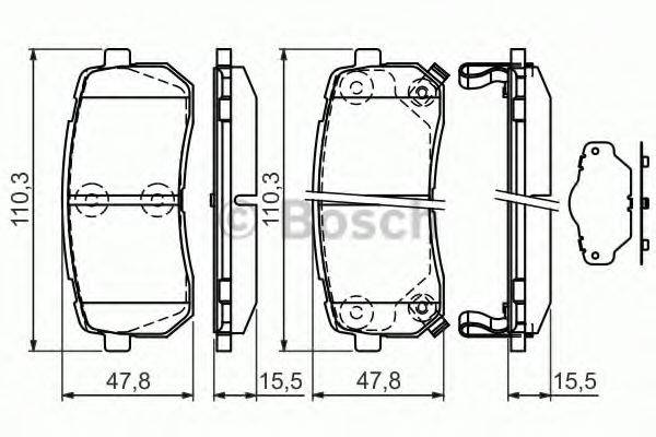 BOSCH 0986494327 Комплект гальмівних колодок, дискове гальмо