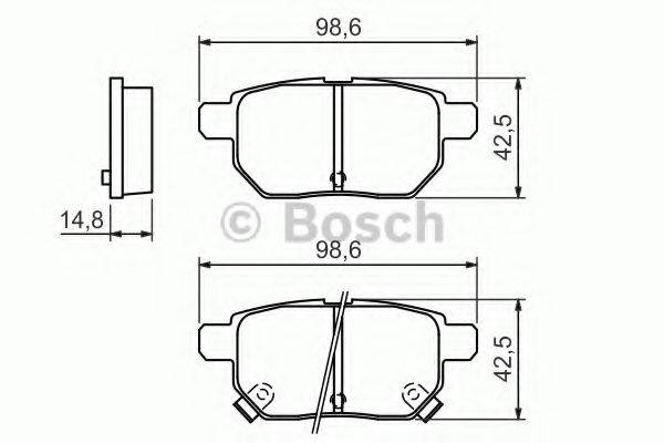 BOSCH 0986494328 Комплект гальмівних колодок, дискове гальмо