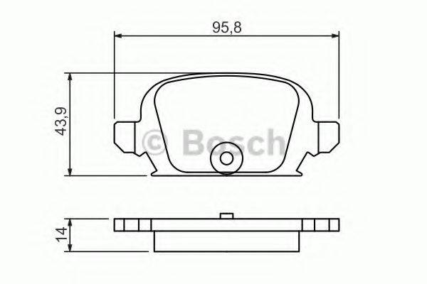 BOSCH 0986494340 Комплект гальмівних колодок, дискове гальмо