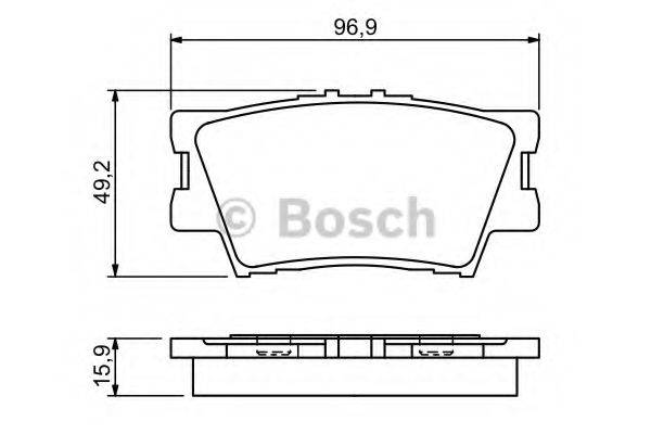 BOSCH 0986494346 Комплект гальмівних колодок, дискове гальмо