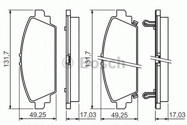 BOSCH 0986494414 Комплект гальмівних колодок, дискове гальмо