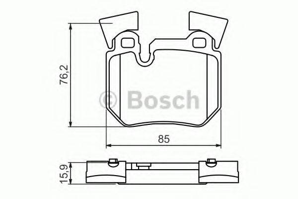 BOSCH 0986494421 Комплект гальмівних колодок, дискове гальмо