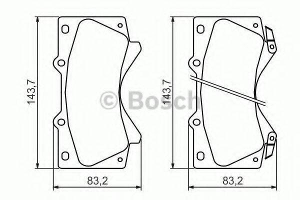 BOSCH 0986494449 Комплект гальмівних колодок, дискове гальмо