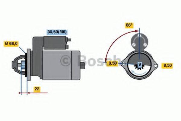 BOSCH 0001107098 Стартер