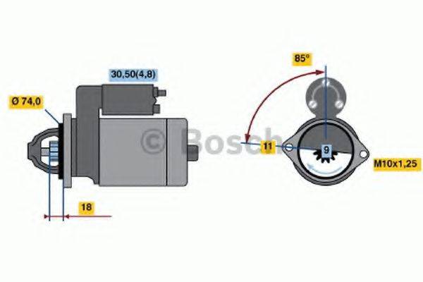 BOSCH 0001107433 Стартер