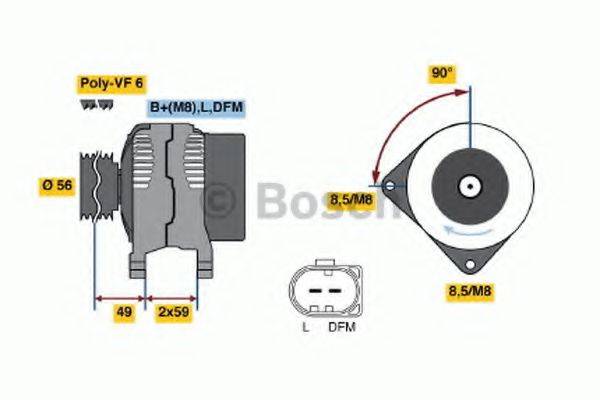 BOSCH 0124315013 Генератор