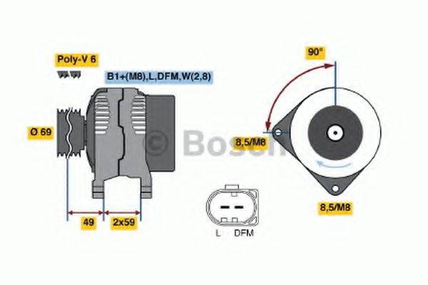 BOSCH 0124325022 Генератор