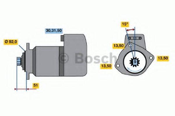 BOSCH 0986011510 Стартер