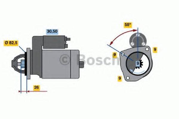 BOSCH 0986013640 Стартер