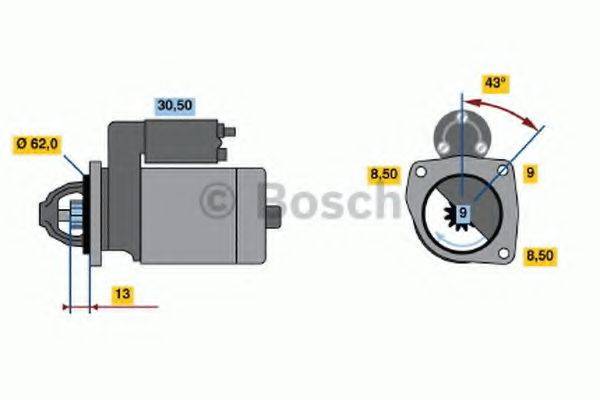 BOSCH 0986015630 Стартер