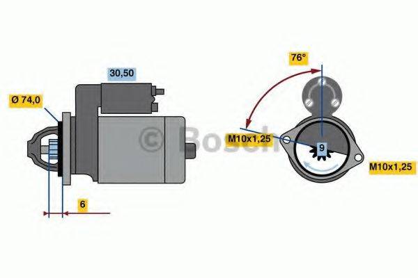 BOSCH 0986018680 Стартер