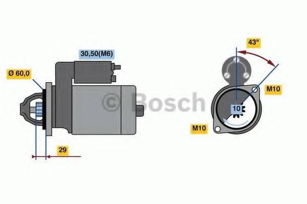 BOSCH 0986022280 Стартер