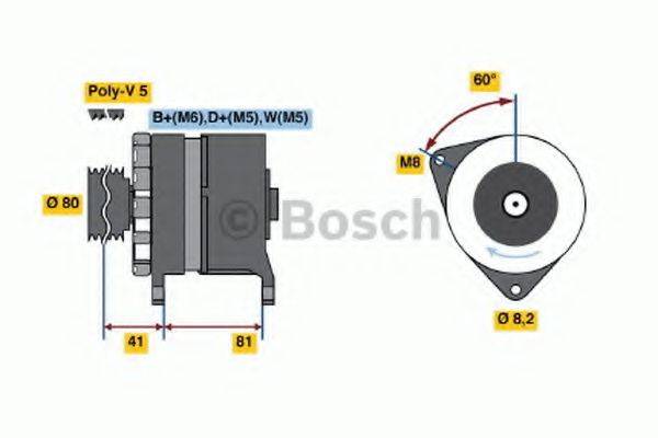 BOSCH 0986036100 Генератор