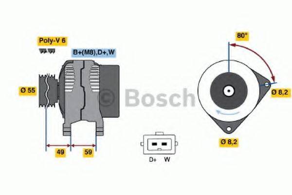 BOSCH 0986038380 Генератор