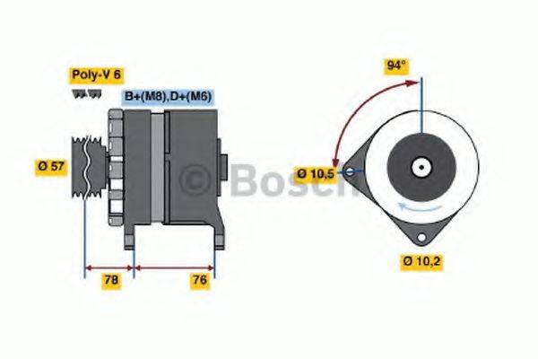 BOSCH 0120468105 Генератор