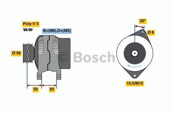 BOSCH 0986038801 Генератор