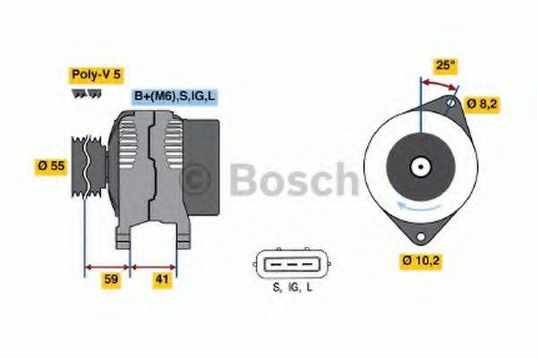 BOSCH 0986040471 Генератор