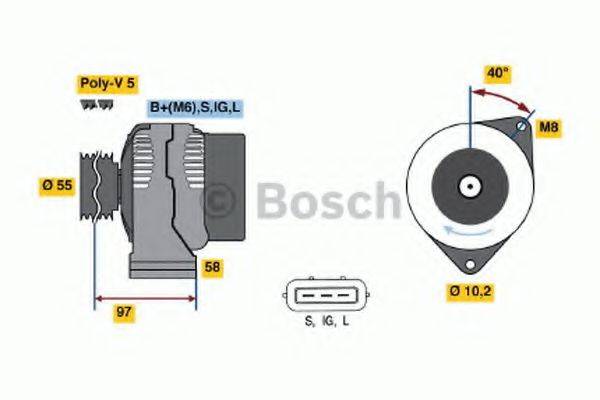 BOSCH 0986040960 Генератор