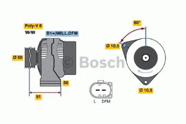 BOSCH 0986047610 Генератор