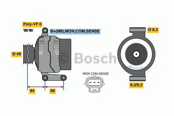 BOSCH 0986049670 Генератор