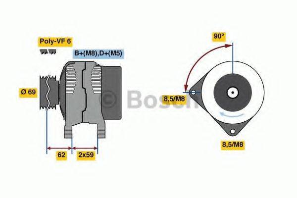 BOSCH 0986080080 Генератор