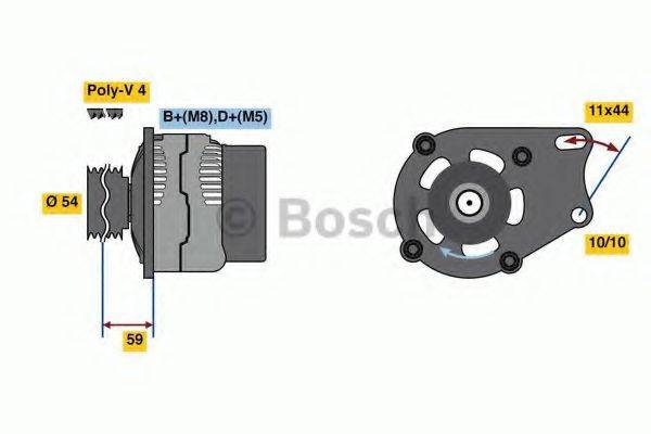 BOSCH 0986080490 Генератор