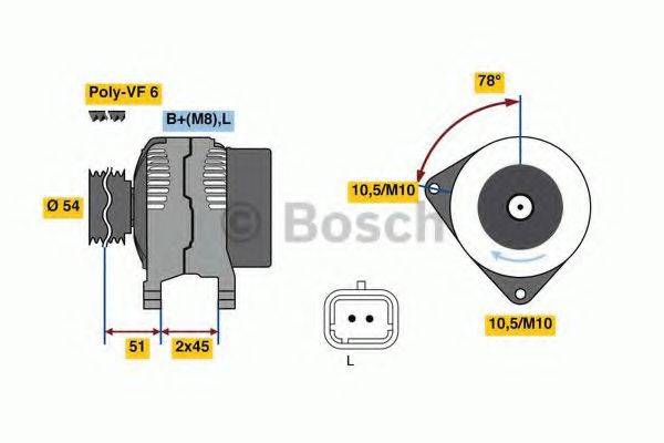 BOSCH 0986080660 Генератор