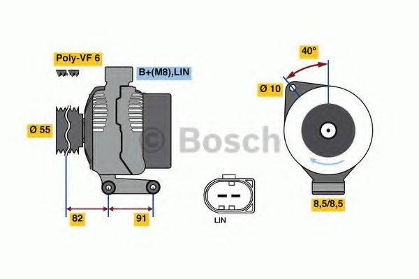 BOSCH 0986080810 Генератор