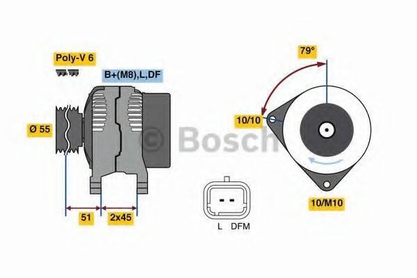 BOSCH 0986081350 Генератор