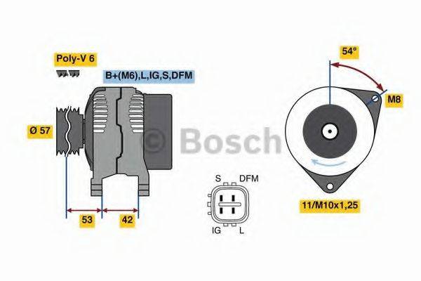 BOSCH 0986081430 Генератор