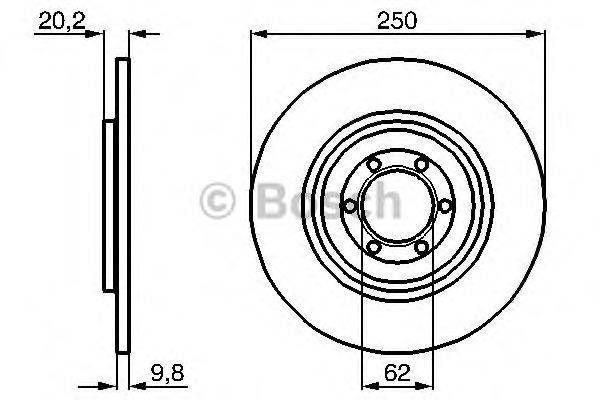 BOSCH 0986478739 гальмівний диск