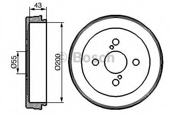 BOSCH 0986477138 Гальмівний барабан