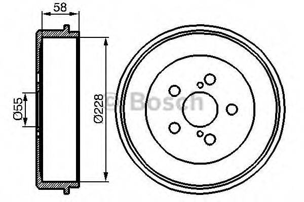 BOSCH 0986477140 Гальмівний барабан