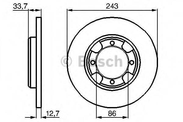 BOSCH 0986478253 гальмівний диск