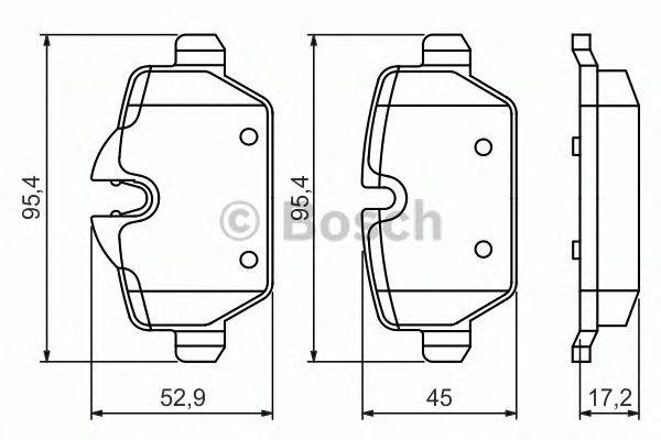 BOSCH 0986494461 Комплект гальмівних колодок, дискове гальмо