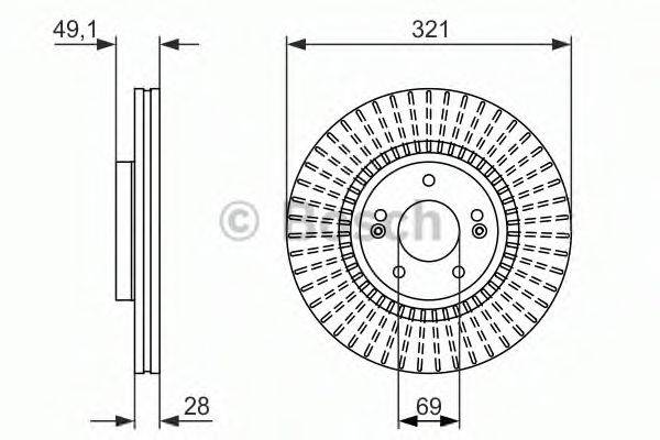 BOSCH 0986479786 гальмівний диск