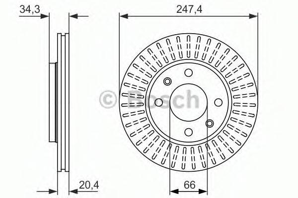 BOSCH 0986479861 гальмівний диск