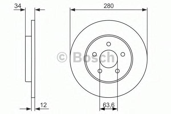 BOSCH 0986479934 гальмівний диск