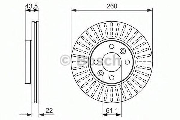 BOSCH 0986479943 гальмівний диск