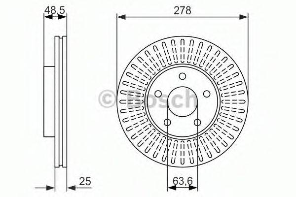 BOSCH 0986479957 гальмівний диск